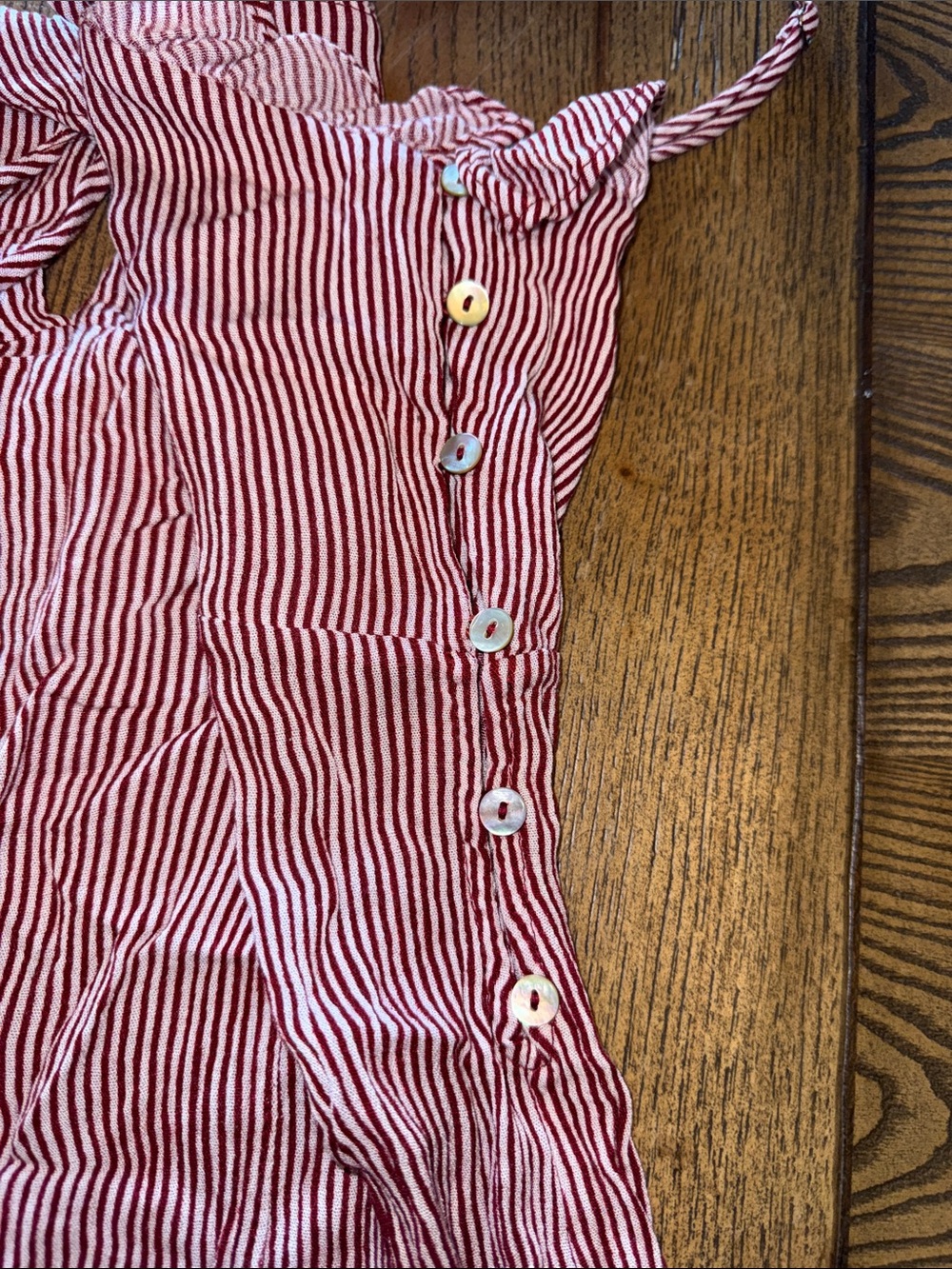 Free People Red and White Striped Mini Slip Dress - Picture 4 of 13